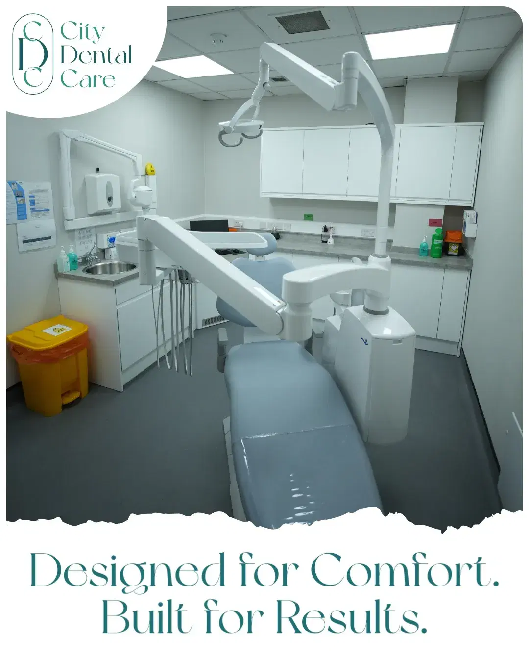 Inside a treatment room at City Dental Care on Earl Grey Street, Edinburgh